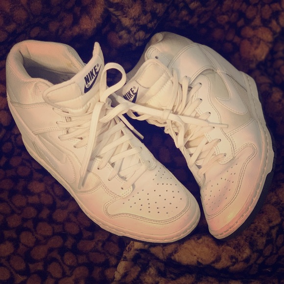 nike dunk sky hi white mesh